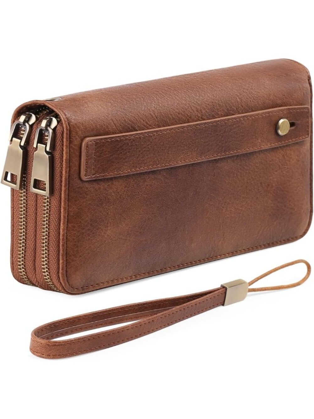 Stylish RFID Leather Wristlet Wallet for Women | Large Clutch, Card Holder